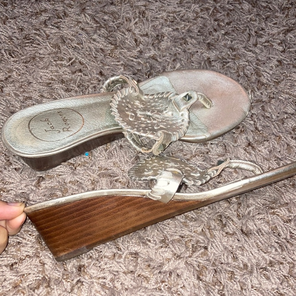 Jack roger 2 inch gold wedge sandals